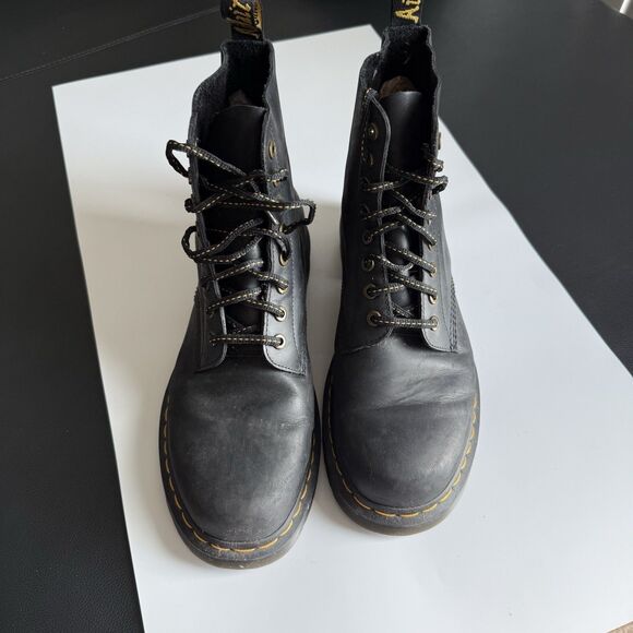 Dr. Martens 1460 Pascal Black Leather Boots 8-Eye Hiker Laces Men US 11 main image 8
